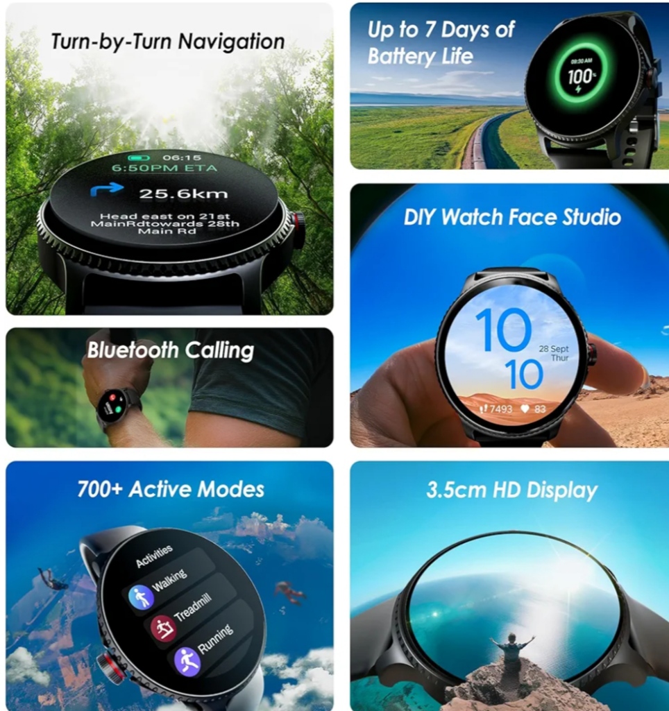 boAt Lunar Discovery w/ 1.39" (3.5 cm) HD Display Turn-by-Turn Navigation (CTG057)