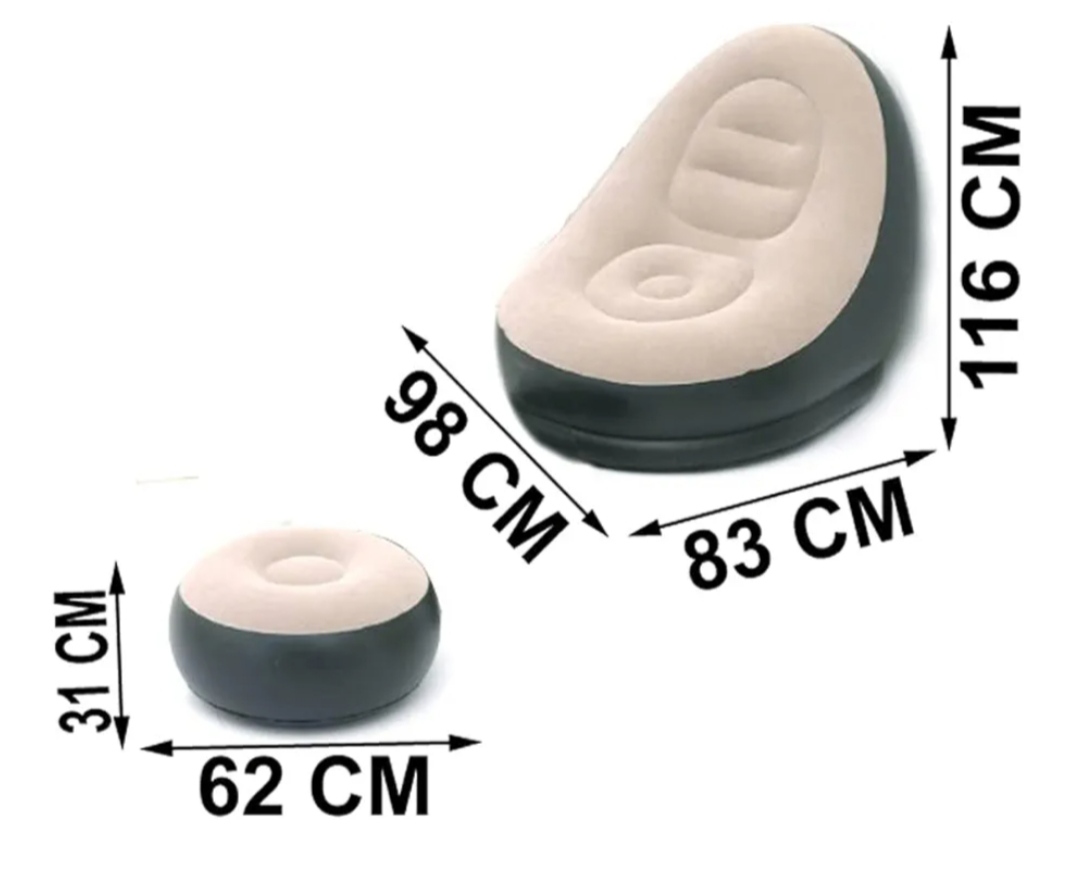 Inflatable Sofa Chair with Foot Stool and Air Pump (CTG069)